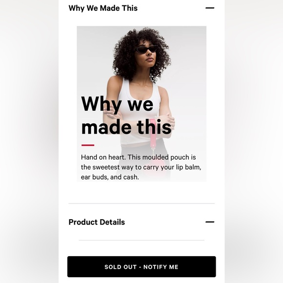 Lululemon Heart Wristlet - Oxford Red - Picture 5 of 7